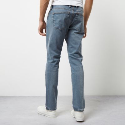 Mid dusty blue Dylan slim cut jeans